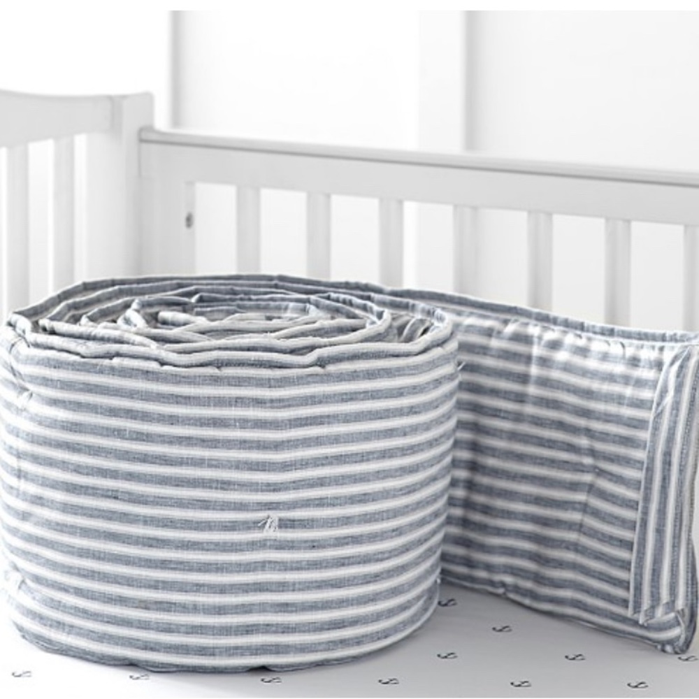 Pottery Barn Kids Montauk Belgian Linen Bumper